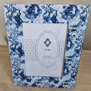 Blue Floral Picture Frame